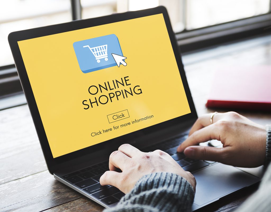 Online Shopping E-business Digital Technology Concept